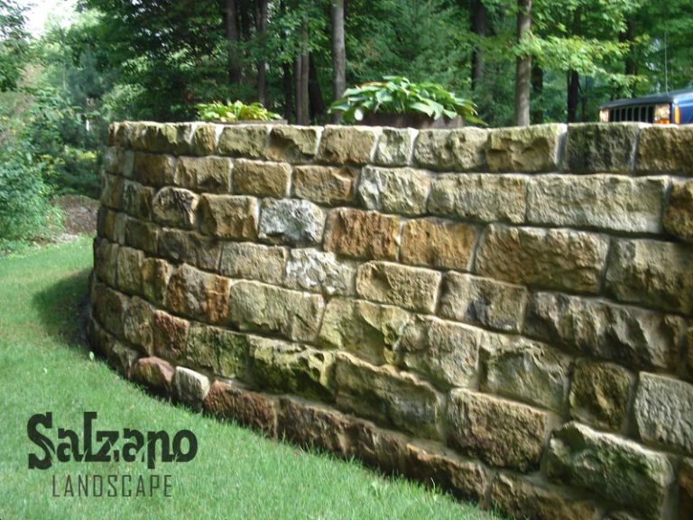 Barn Stone Wall and Staircase – Salzano Landscape